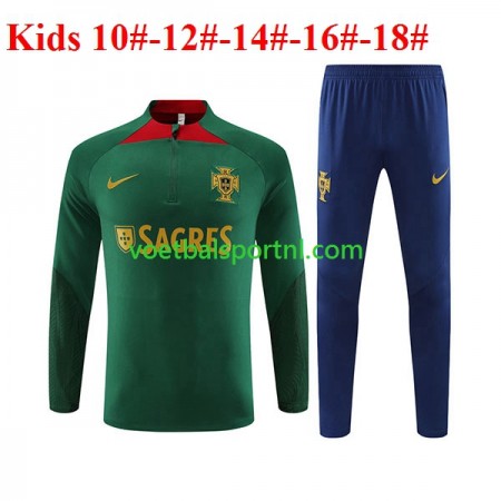 Portugal Kind Groente Trainings Sweatshirt Pak 2023-24